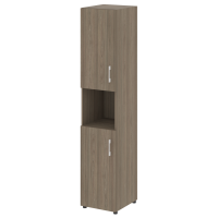 Шкаф высокий узкий левый (2 низких фасада ЛДСП) Yalta LT.SU-1.5 L/R вяз благородный